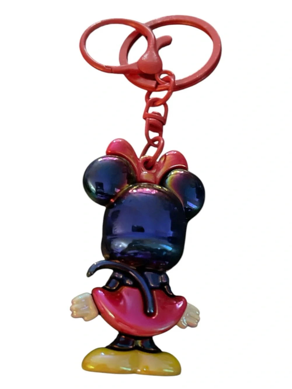 MINNIE MOUSE 3D IRIDESCENT BAG CHARM KEYCHAIN